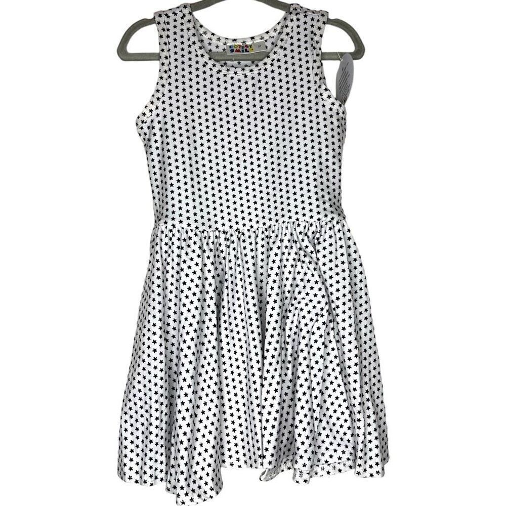 NEW Dot Dot Smile Black Star White Tank Dress 2T